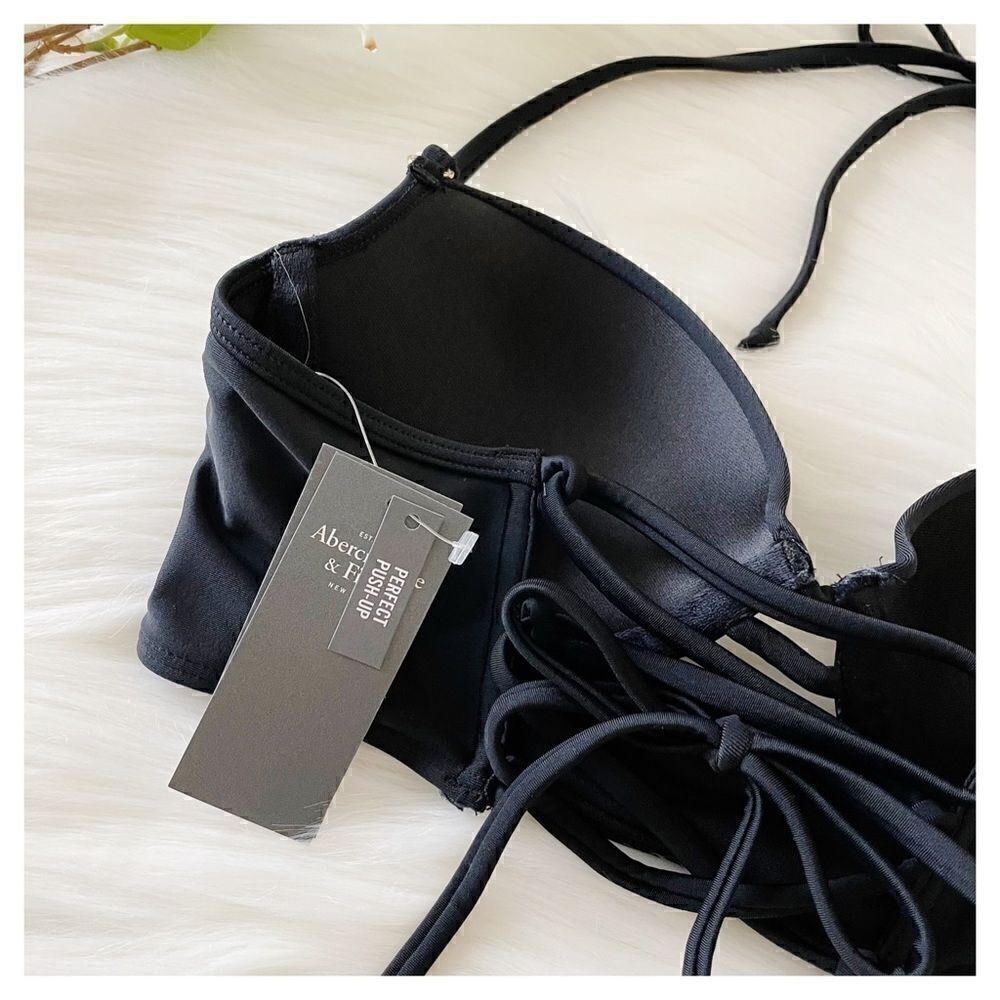 NWT A&F Push Up Plunge Bikini Bra Top 34B - Picture 8 of 13